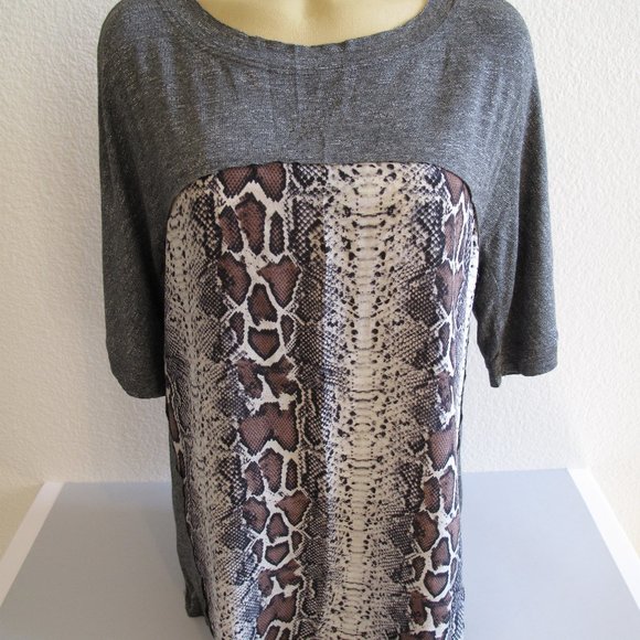 DOLAN T-SHIRT Animal Print Grey Tee - Picture 4 of 10